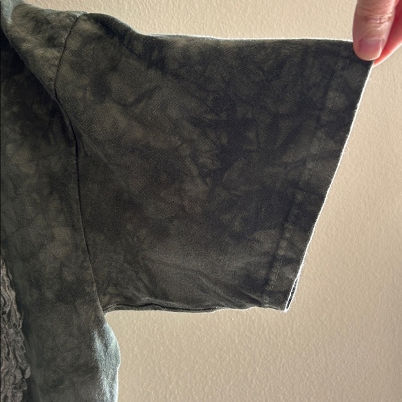 The mountain green tie-dye Boho western peace native tee shirt XL cotton feather - Picture 4 of 11